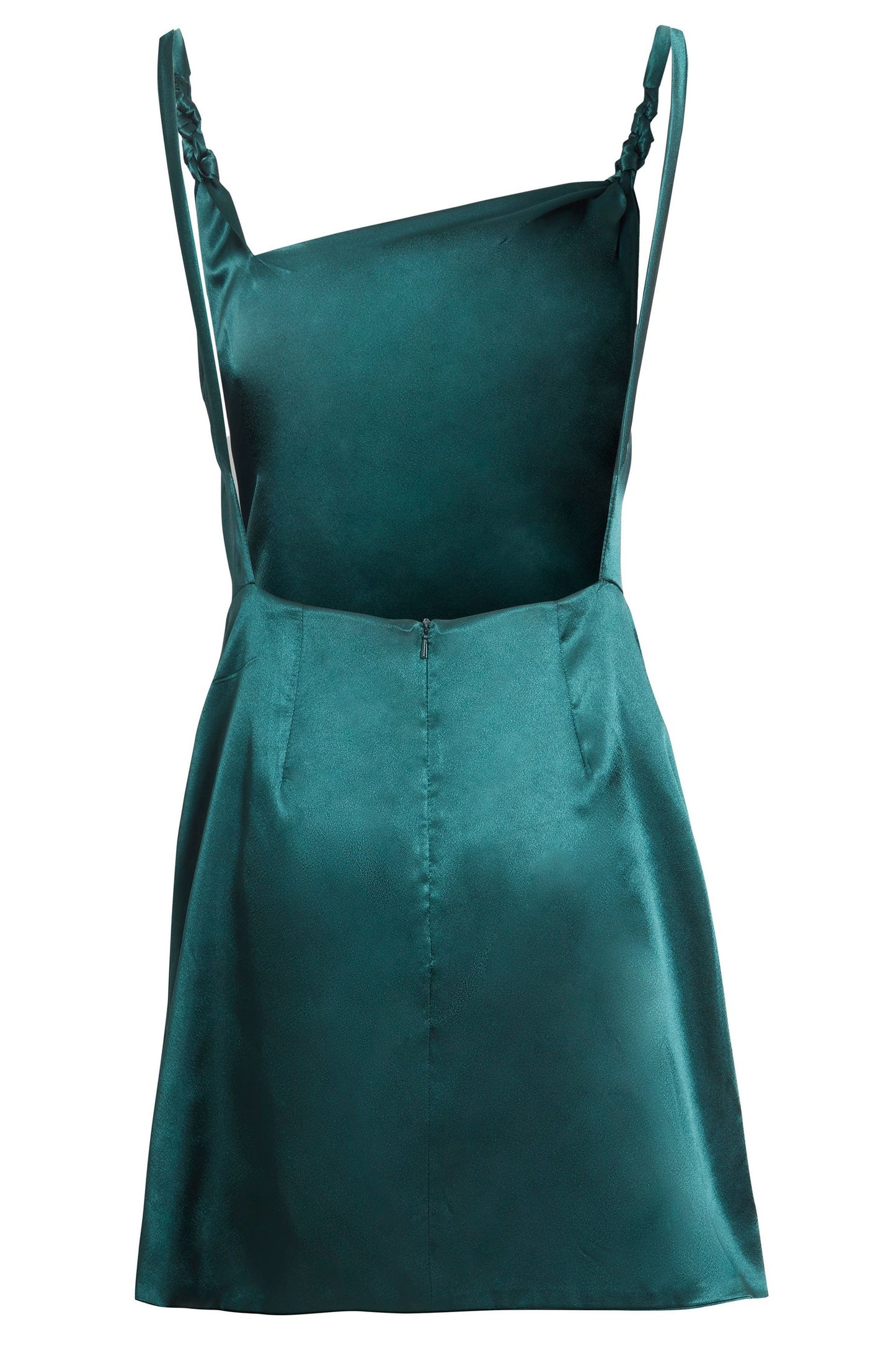 Emerald Green Satin Backless Mini Dress (Limited Edition)