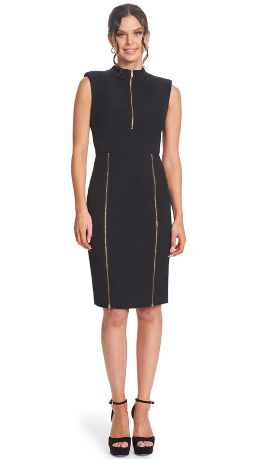 Just Zip It Sleeveless Midi Dress