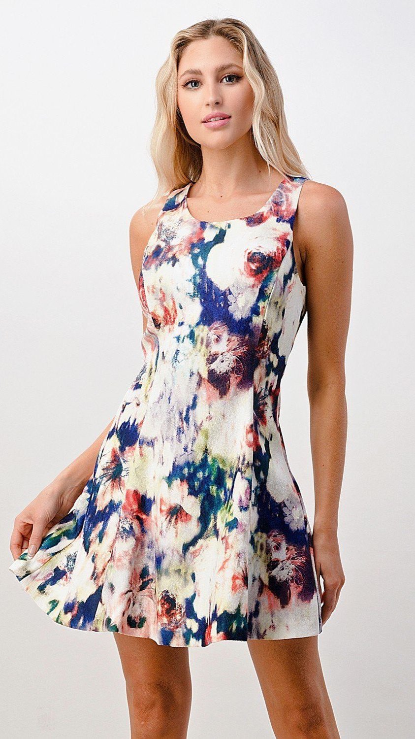 Floral Oil Painting Dress