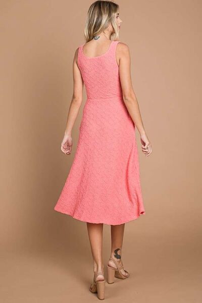 Culture Code Square Neck Tank Dress in Happy Pink